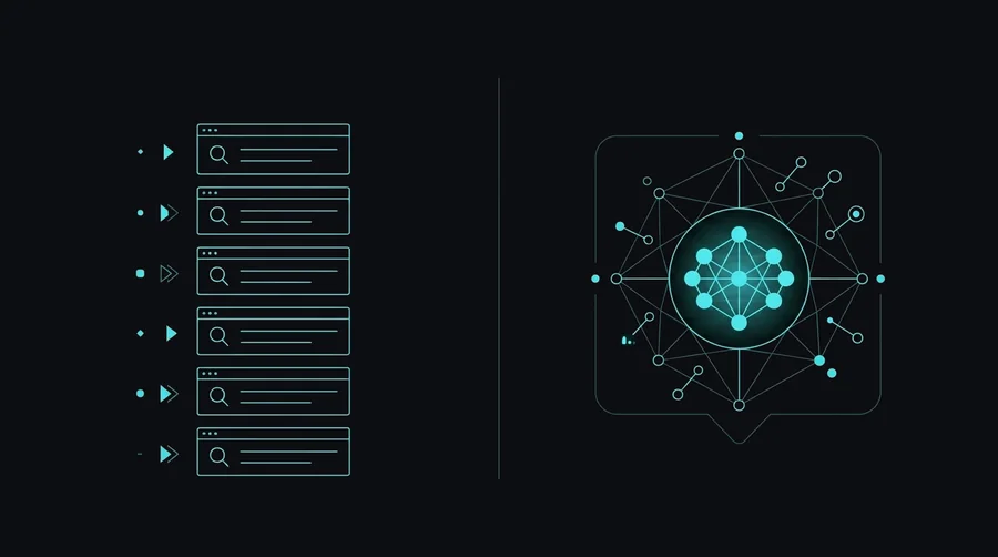 Сравнение SEO-ранжирования и AI-ответа